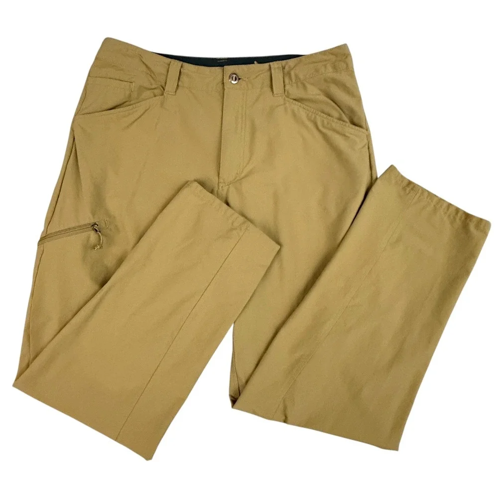 Patagonia Quandary Hiking Pants Mens Size 36 Mojave Khaki Tan Hiking Lightweight